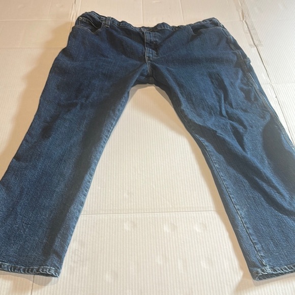 Dickies genuine Men's Blue denim Jeans zipper &  multiple pockets side tab 44x32 - Picture 1 of 12